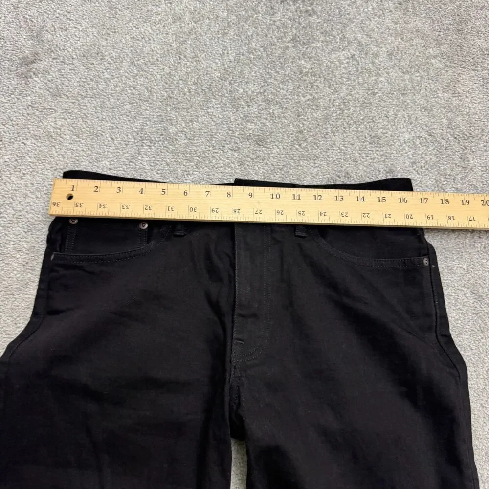 J.Crew Classic Straight Leg Denim Jeans Mens 31x30 Black Cotton Casual Stretch